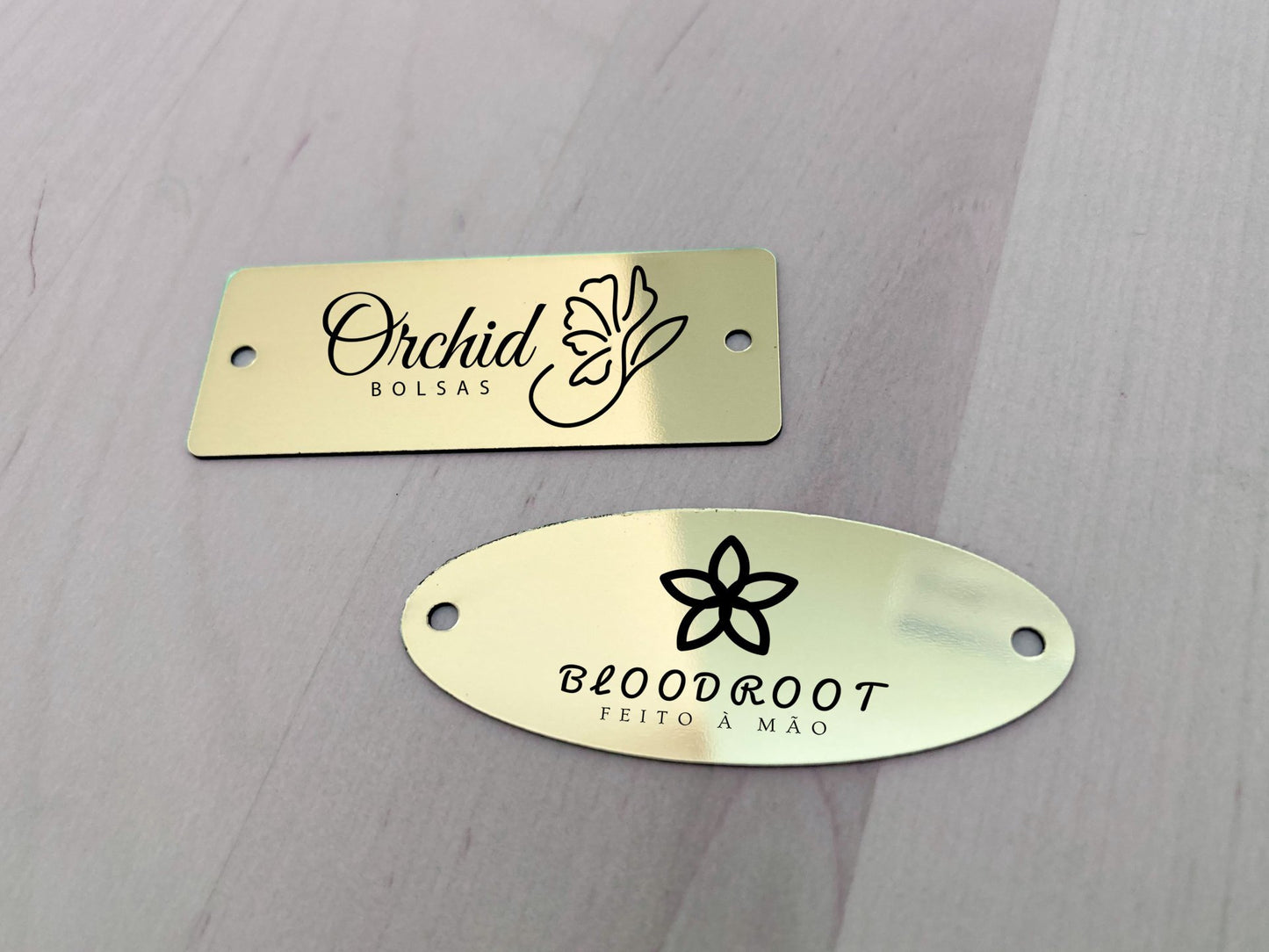 Etiquetas em Acrílico Espelhado | Personalizadas