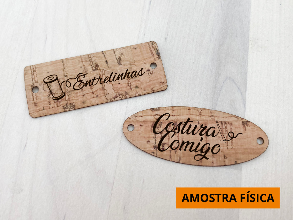 Amostra Física | Etiqueta em Cortiça Natural Personalizada