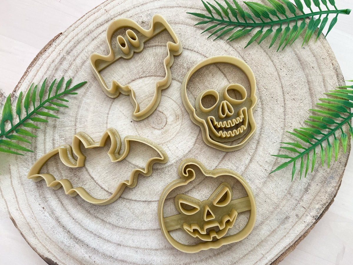 Conjunto de 4 Cortadores para Bolachas | Halloween