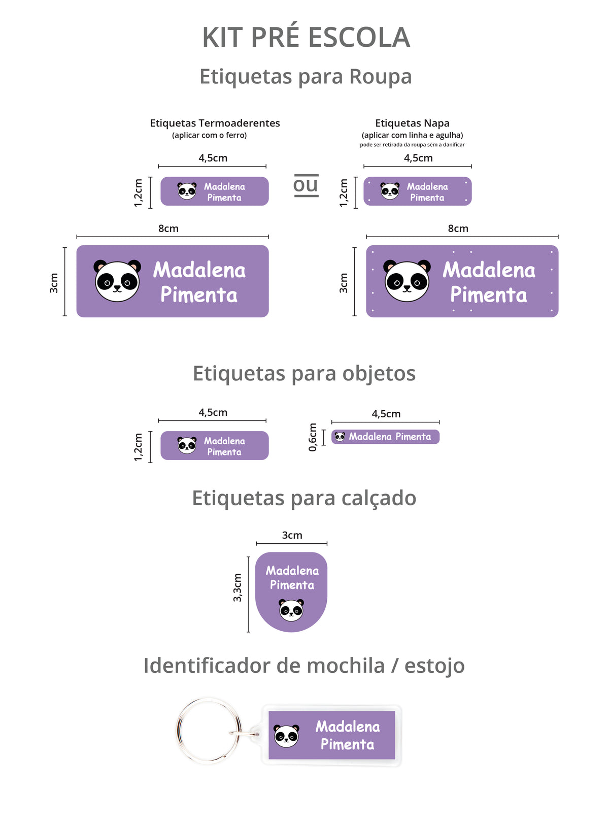 Pack Regresso às Aulas | Pré Escola | Personalizadas