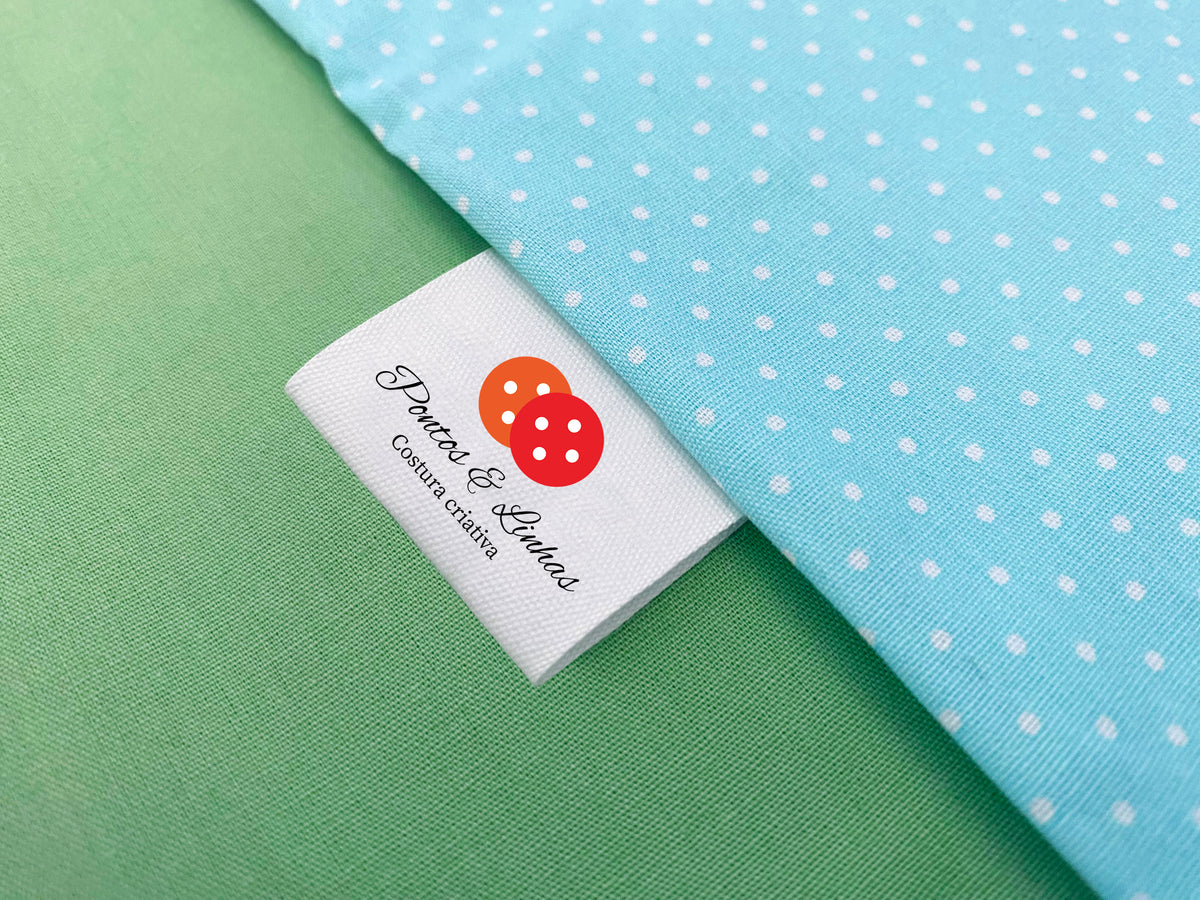 Etiquetas em Algodão | Bandeira / Retas | Largura 3,8cm