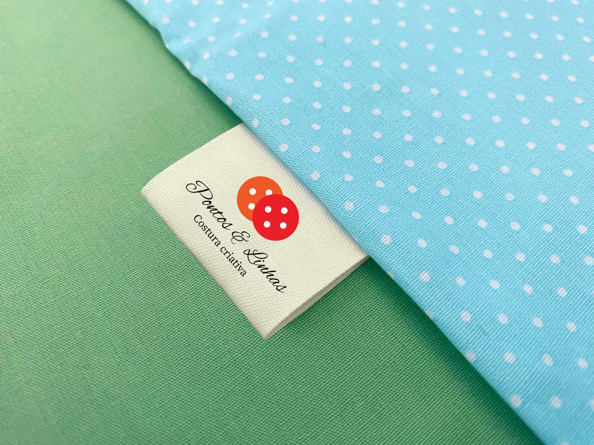 Etiquetas em Algodão | Bandeira / Retas | Largura 3,8cm