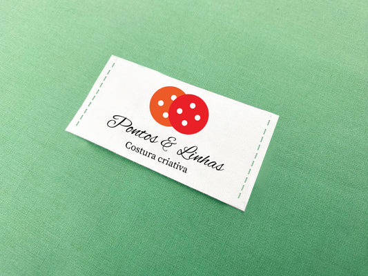 Etiquetas em Algodão | Bandeira / Retas | Largura 3,8cm