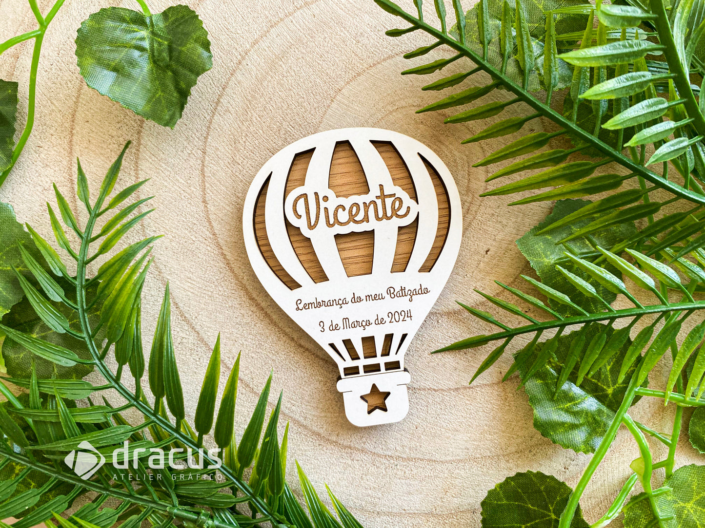 Lembrança Balão com Fundo de Cor | Íman