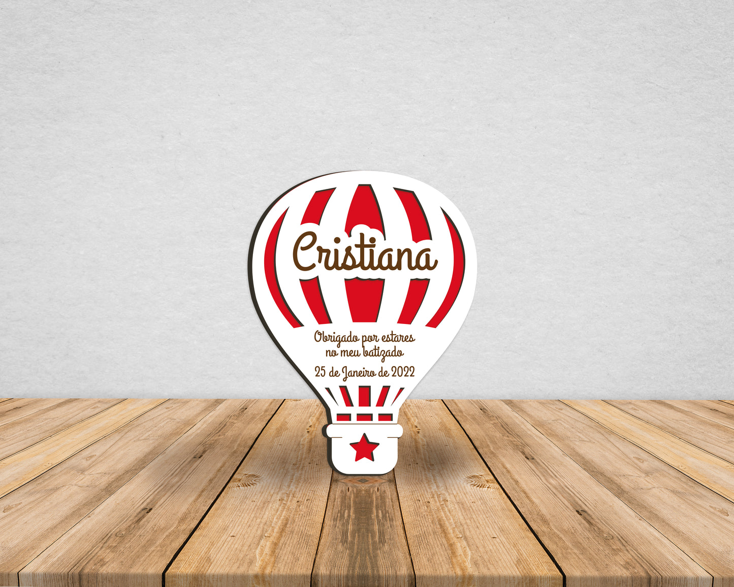 Lembrança Balão com Fundo de Cor | Íman
