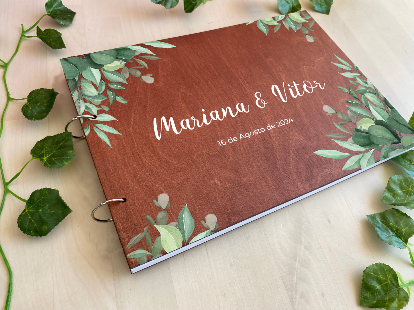 Livro de Honra para Casamento em Madeira