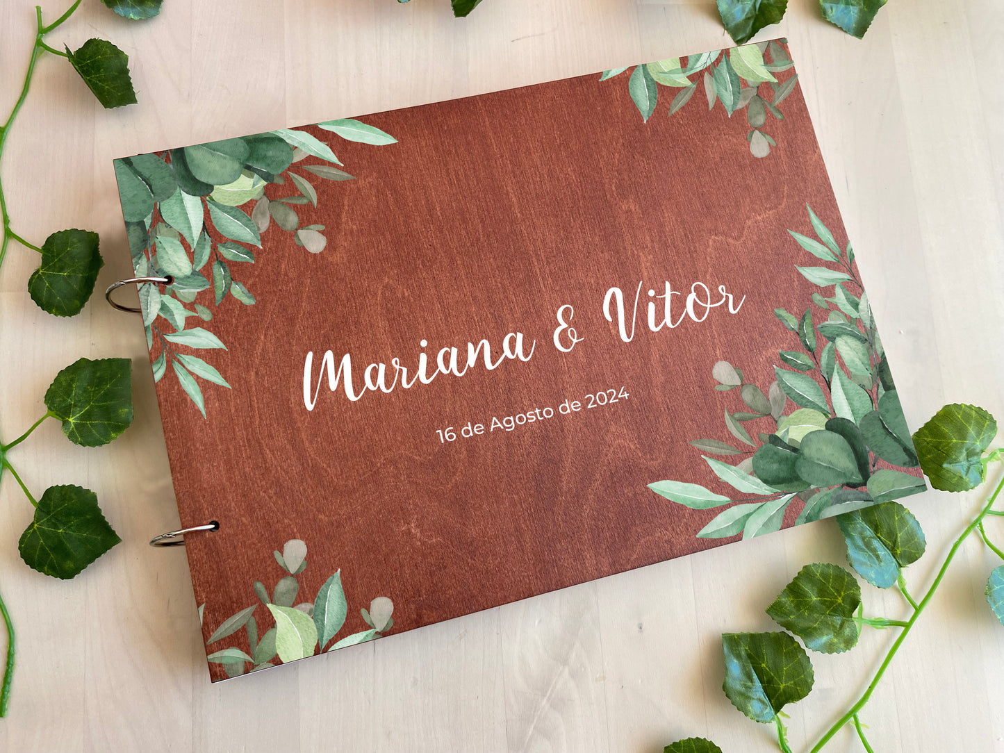 Livro de Honra para Casamento em Madeira