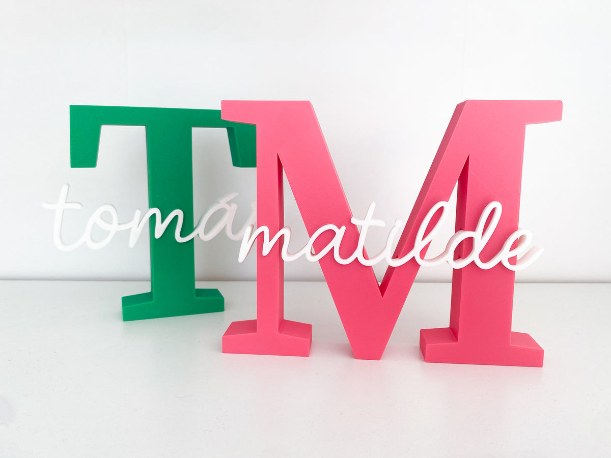Letra 3D com Nome | Personalizado | Várias Cores