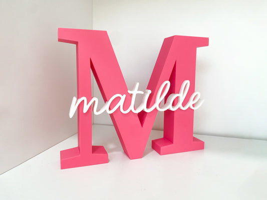 Letra 3D com Nome | Personalizado | Várias Cores