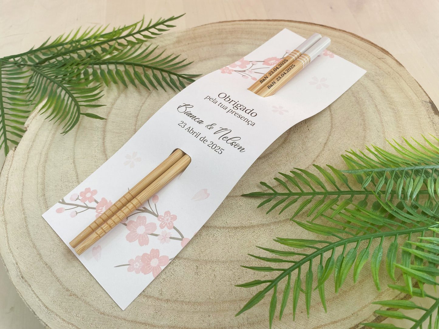 Lembrança Pauzinhos de Sushi (Hashi) em Bambu | Personalizados