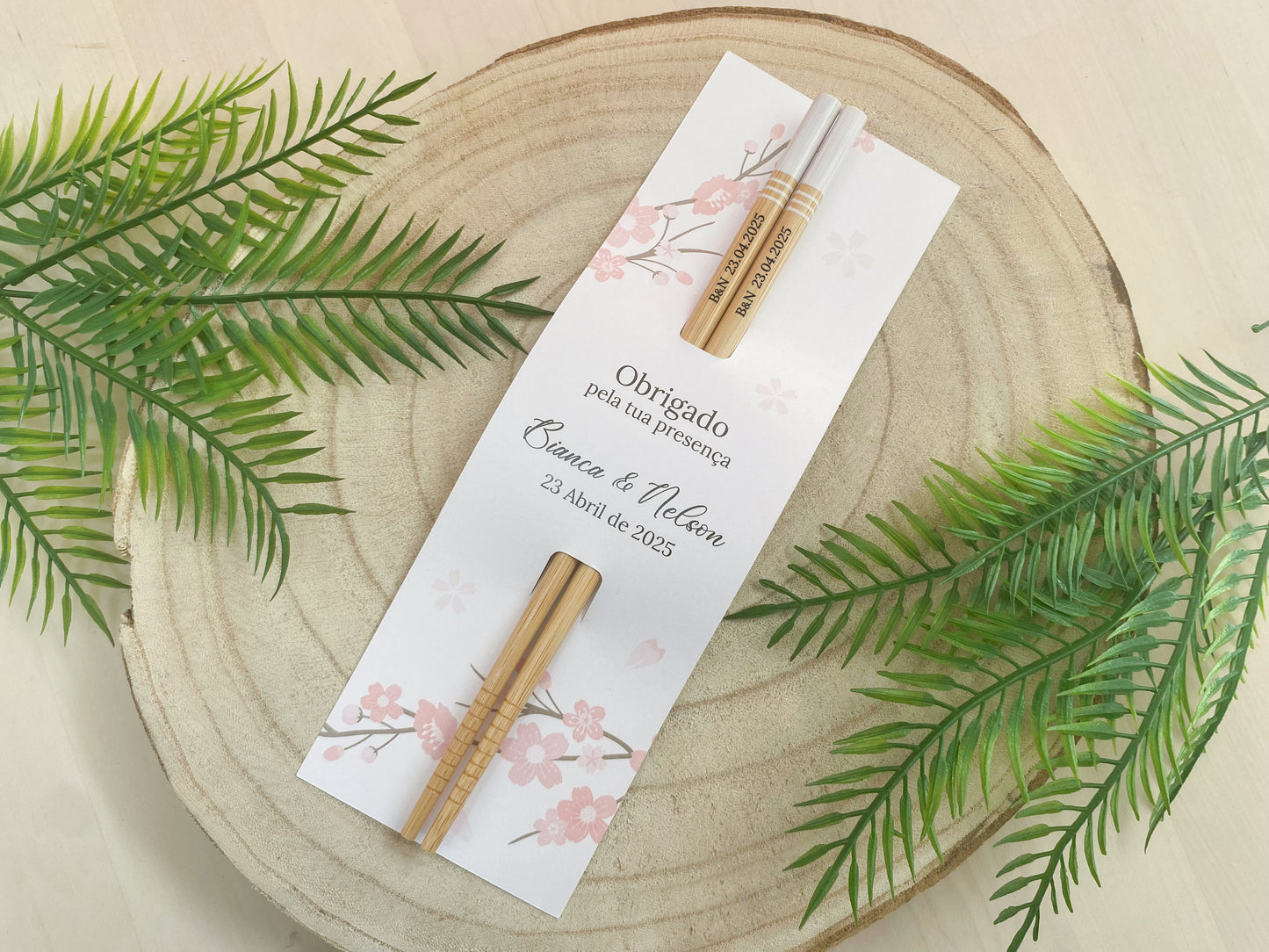 Lembrança Pauzinhos de Sushi (Hashi) em Bambu | Personalizados
