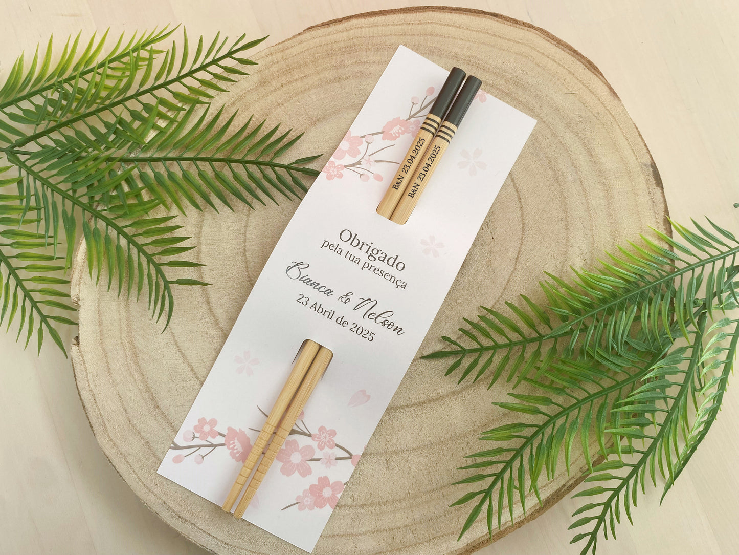 Lembrança Pauzinhos de Sushi (Hashi) em Bambu | Personalizados