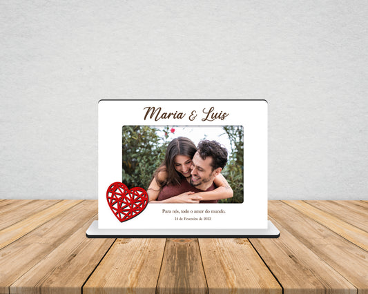 Moldura com Aplique Coração | Personalizada