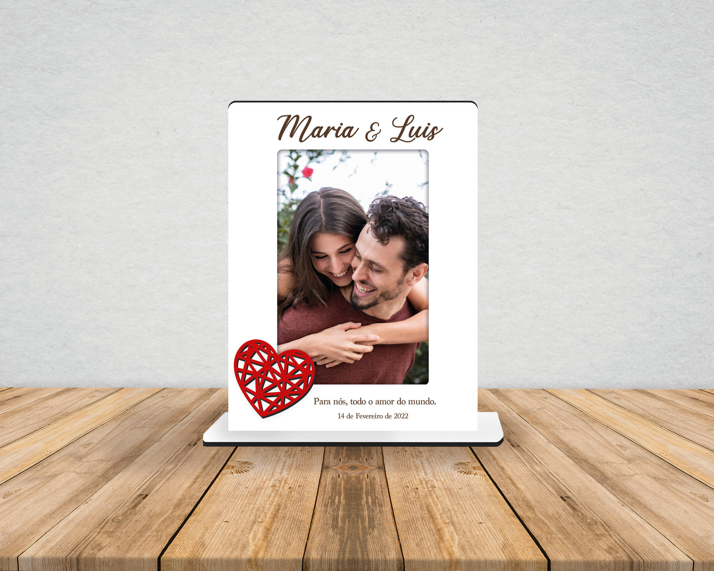 Moldura com Aplique Coração | Personalizada