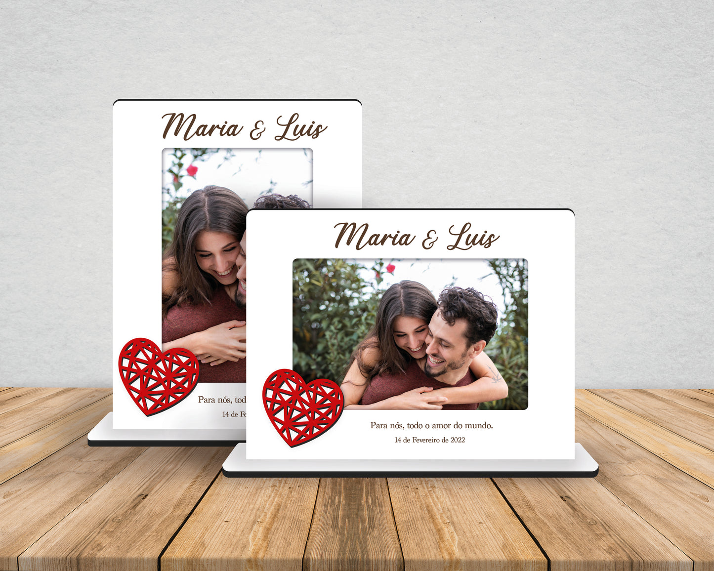 Moldura com Aplique Coração | Personalizada