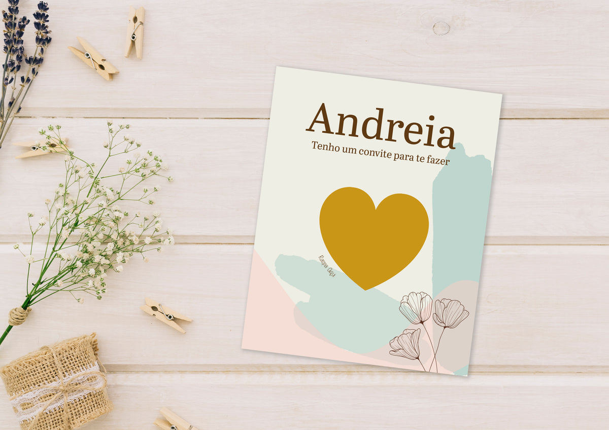 Convite Raspadinha | Coração Personalizado