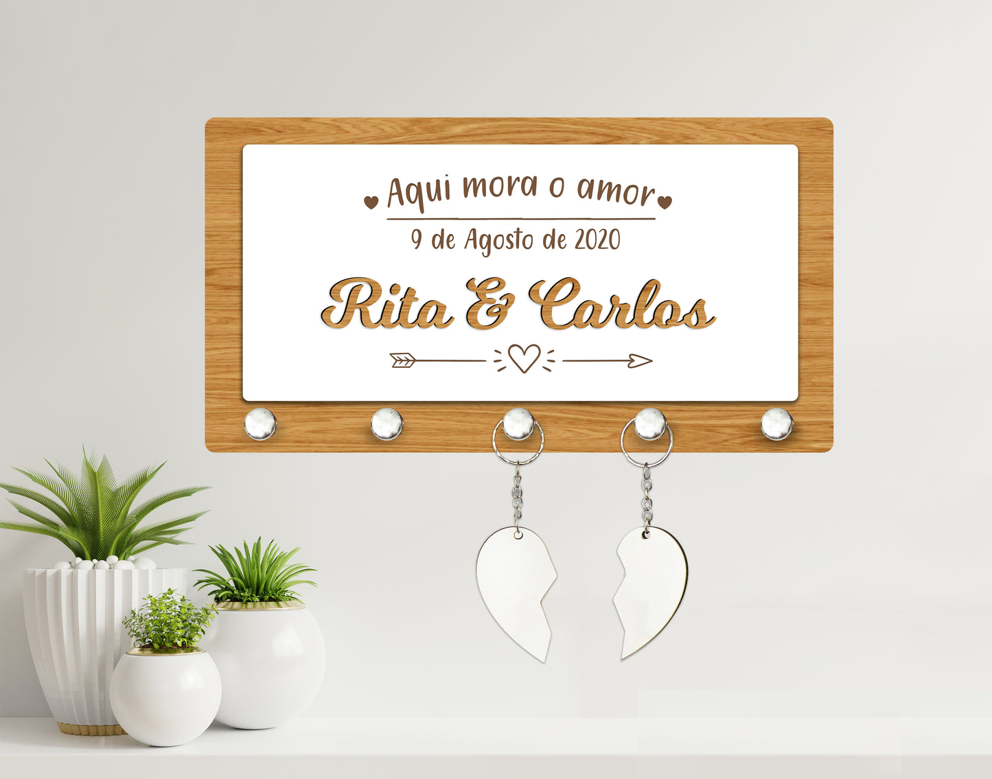 Suporte Porta-Chaves / Porta-Cartas | Personalizado