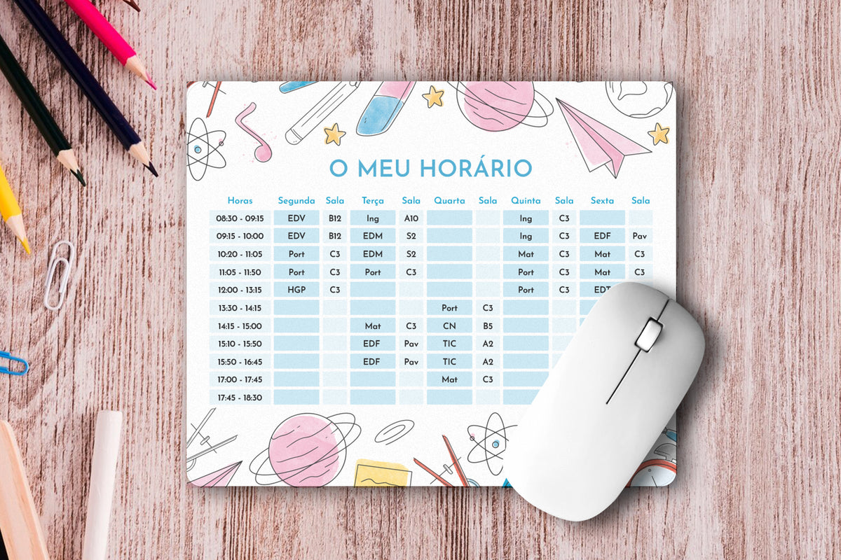 Tapete de Rato | Horário Escolar | Modelo 1