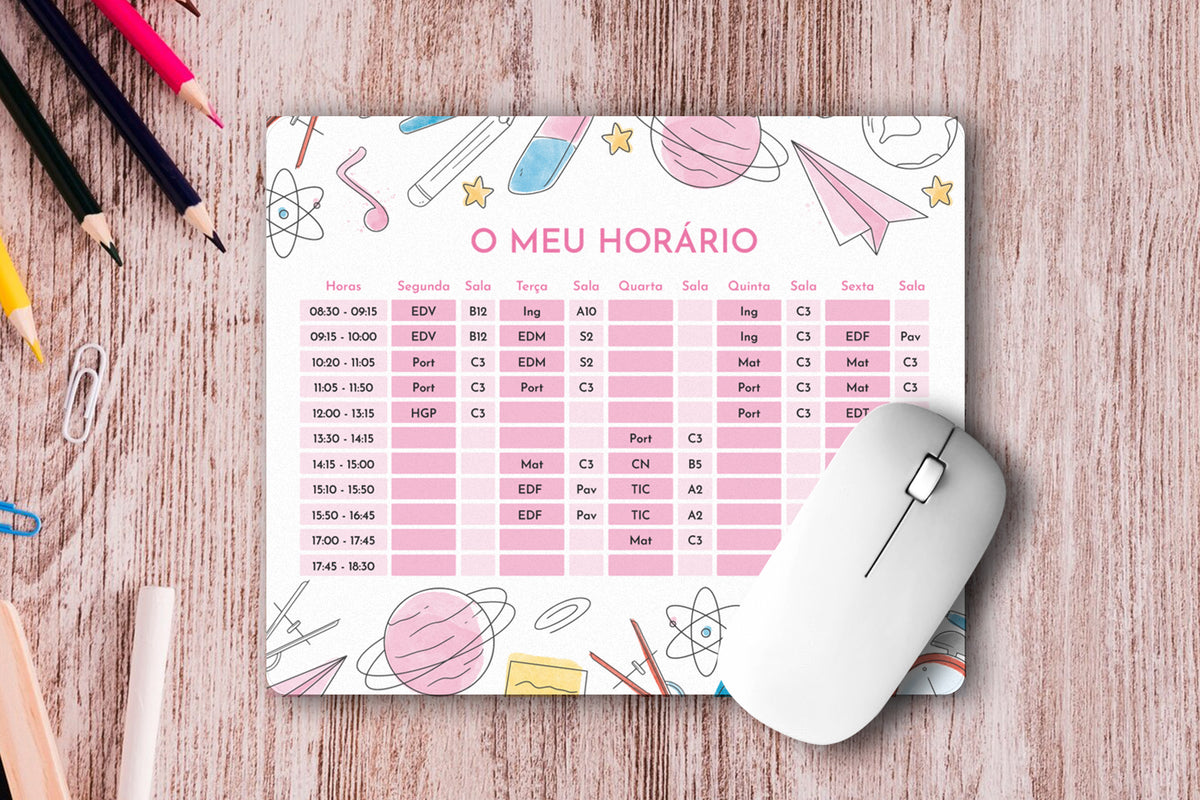 Tapete de Rato | Horário Escolar | Modelo 1