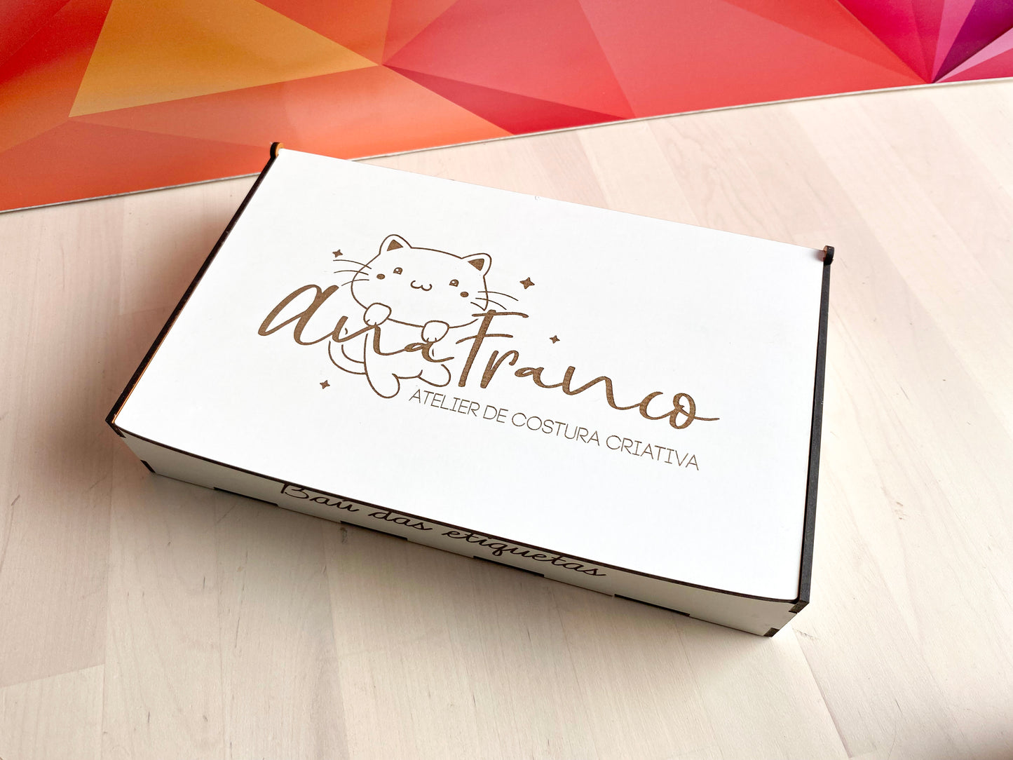 Caixa com Divisórias | Costura | Personalizável | 25x15x3,5cm