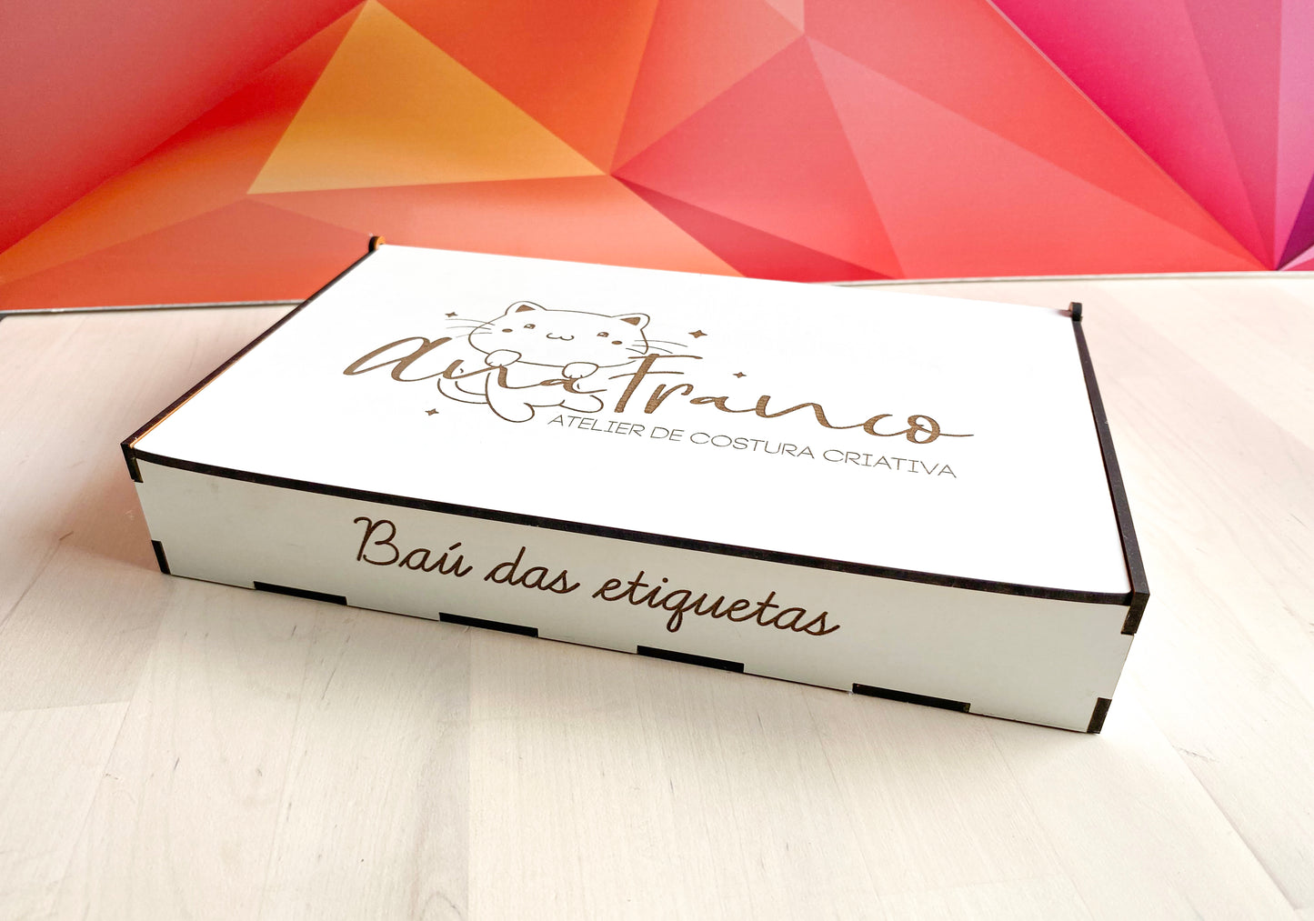 Caixa com Divisórias | Costura | Personalizável | 25x15x3,5cm