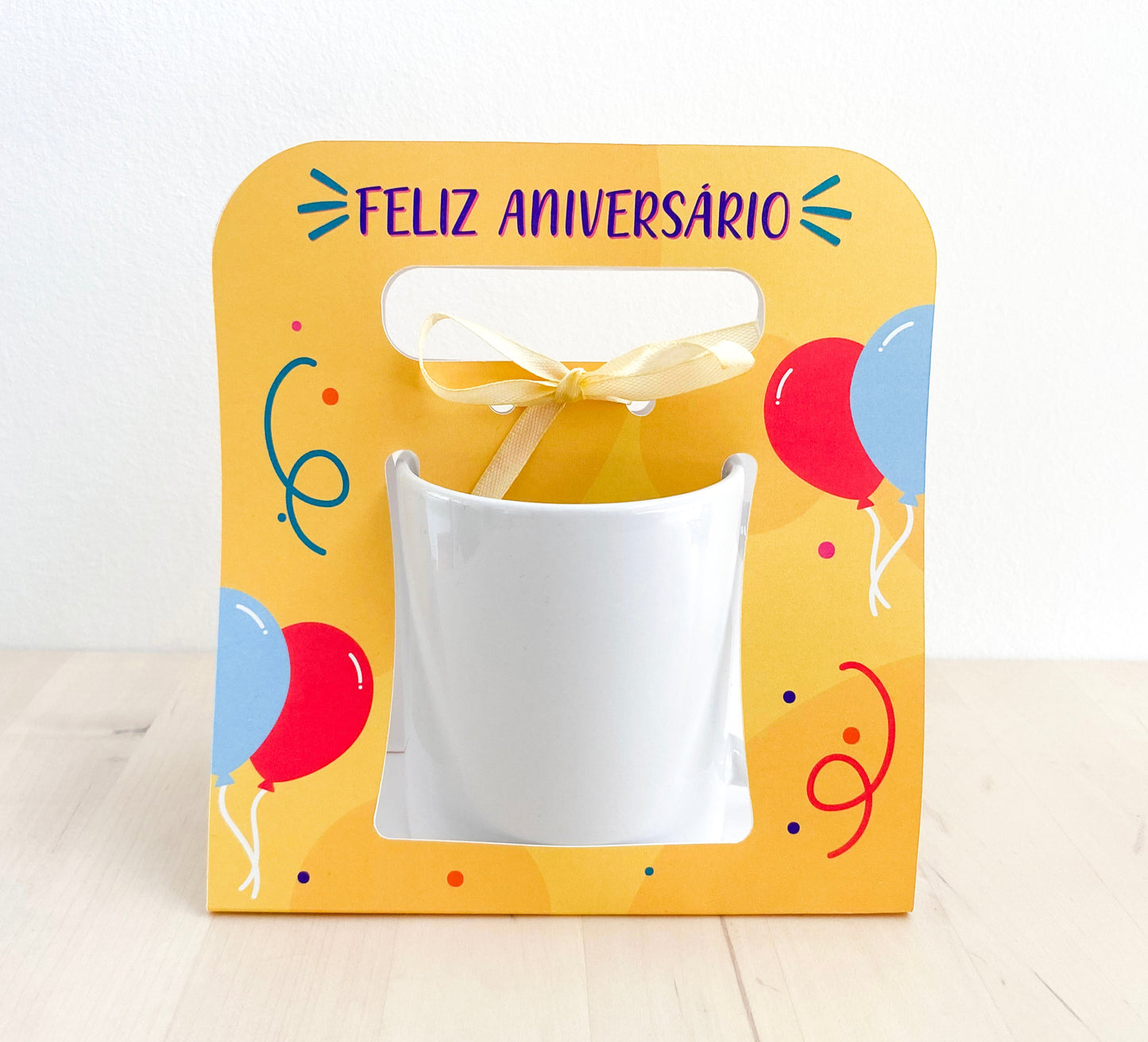 Embalagem de Oferta para Caneca | Feliz Aniversário