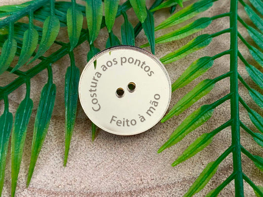 Botões em Acrílico Espelhado Reflex | Personalizados