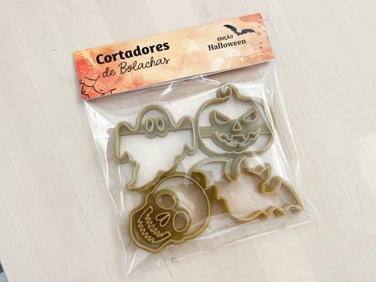 Conjunto de 4 Cortadores para Bolachas | Halloween