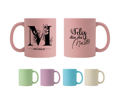 Caneca Cerâmica Mate | Inicial | Dia da Mãe