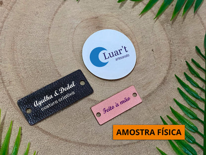 Amostra Física | Etiqueta em Napa Impressa Personalizada