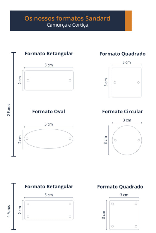 Amostra Física | Etiqueta em Camurça Personalizada