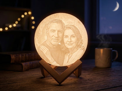 Lua 3D Led com Fotografia Personalizada