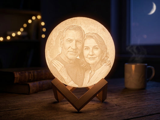 Lua 3D Led com Fotografia Personalizada