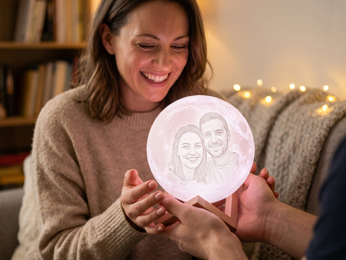 Lua 3D Led com Fotografia Personalizada
