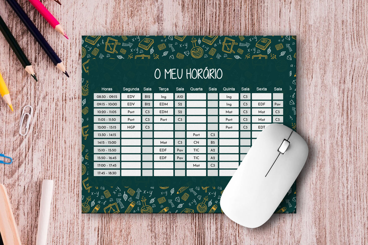 Tapete de Rato | Horário Escolar | Modelo 2