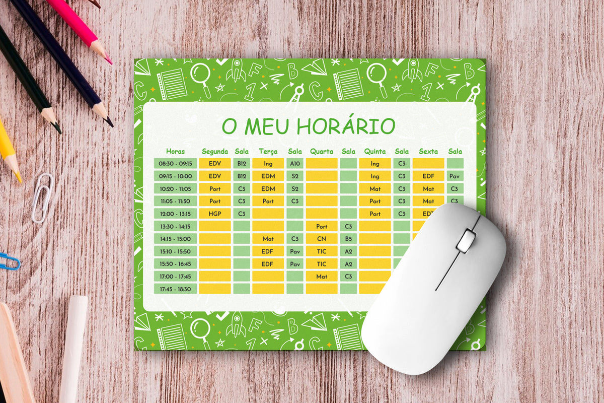 Tapete de Rato | Horário Escolar | Modelo 5