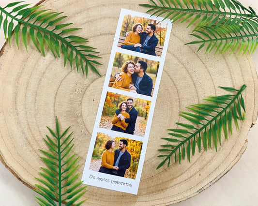 Tira com 4 Fotografias Estilo Cabine Fotográfica