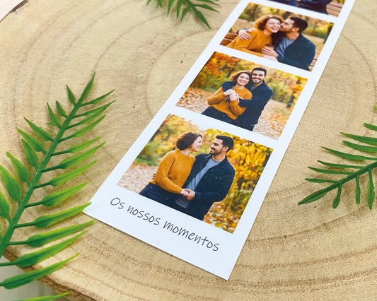 Tira com 4 Fotografias Estilo Cabine Fotográfica