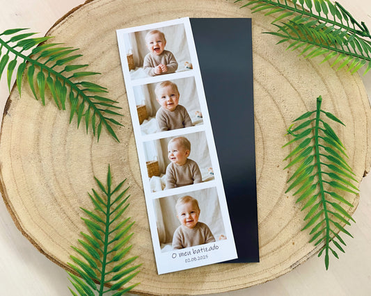 Tira com 4 Fotografias Estilo Cabine Fotográfica com Íman